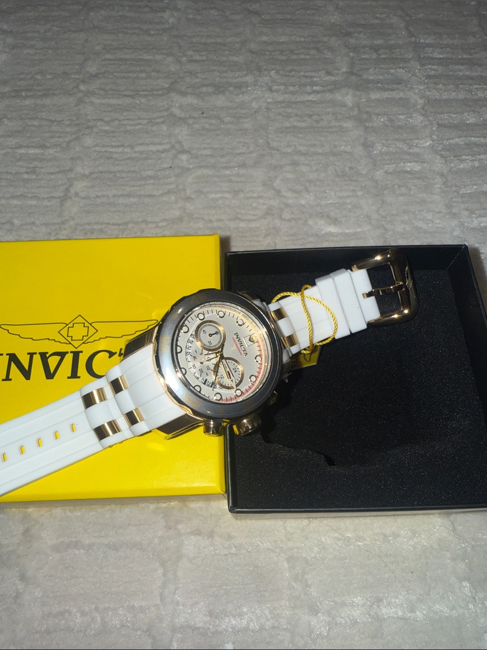 Invicta Men’s White and Gold Sport Watch Large